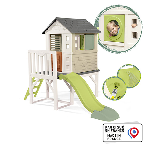 Игровой домик Smoby Летний отдых на опорах с горкой