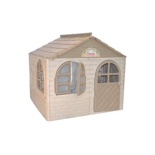 Пластиковий ігровий ЕКО-Будиночок зі шторками кавовий Пластиковий ігровий ЕКО-Будиночок зі шторками кавовий