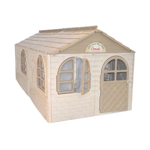 Ігровий дитячий ЕКО-Будиночок подовжений зі шторками кавовий Ігровий дитячий ЕКО-Будиночок подовжений зі шторками кавовий