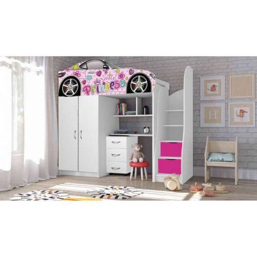 Функціональні меблі для дівчинки BED-ROOM №1 Мерседес (рожева) зі столом та шафою купити за ціною 16 874 грн. Функціональні меблі для дівчинки BED-ROOM №1 Мерседес (рожева) зі столом та шафою купити за ціною 16 874 грн.