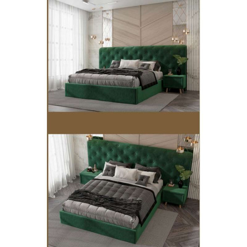 Двуспальная кровать Oskar велюр 1740 мм на 2250 мм Двуспальная кровать Oskar велюр 1740 мм на 2250 мм