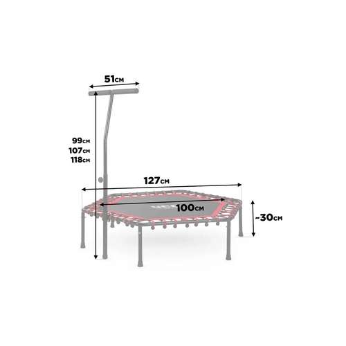 Батут для фітнесу 127 см чорно-червоний Neo-Sport з поручнем купити за ціною 2 852 грн. Батут для фітнесу 127 см чорно-червоний Neo-Sport з поручнем купити за ціною 2 852 грн.