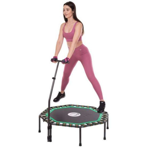 Фитнес батут для джампинга восьмиугольный с ручкой ø107см черный-зеленый ✅ хорошие характеристики Фитнес батут для джампинга восьмиугольный с ручкой ø107см черный-зеленый ✅ хорошие характеристики