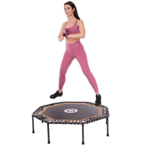 Фитнес батут для джампинга восьмиугольный с ручкой ø122см черный оранжевый ✅ хорошие характеристики Фитнес батут для джампинга восьмиугольный с ручкой ø122см черный оранжевый ✅ хорошие характеристики