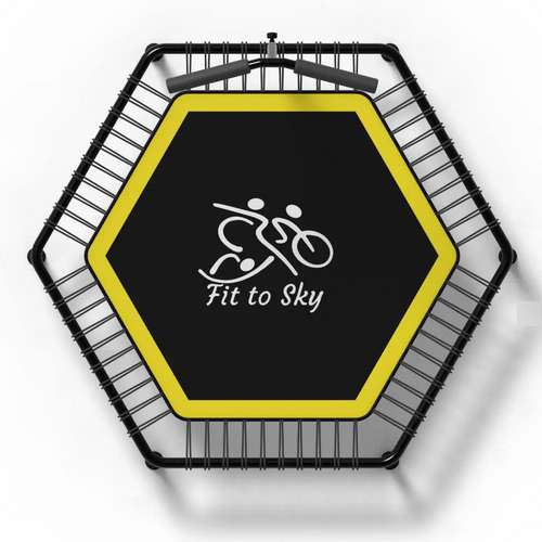Батут для фитнеса FitToSky 127 см с ручкой, желтый (80кг) ✅ хорошие характеристики Батут для фитнеса FitToSky 127 см с ручкой, желтый (80кг) ✅ хорошие характеристики