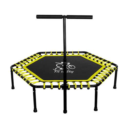 Батут для фитнеса FitToSky 127 см с ручкой, желтый (80кг) ✅ хорошие характеристики Батут для фитнеса FitToSky 127 см с ручкой, желтый (80кг) ✅ хорошие характеристики