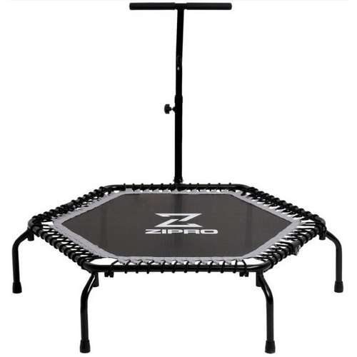 Батут для фитнеса 130 см черный Zipro Fitness с поручнем