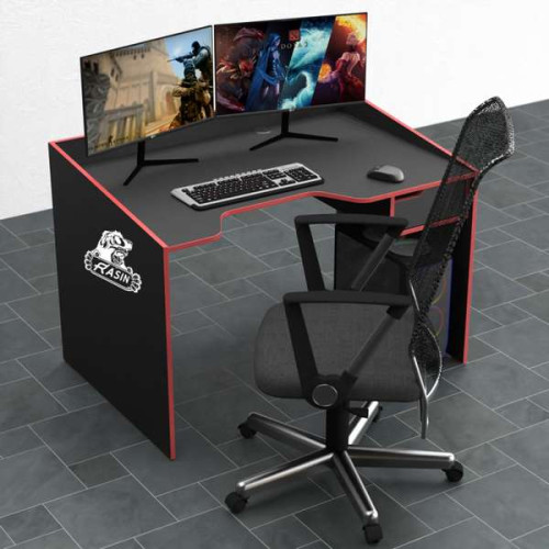 Компьютерный геймерский игровой стол Rasin RS-5 черно-белый с шухлядой (кромка разного цвета) ✅ хорошие характеристики Компьютерный геймерский игровой стол Rasin RS-5 черно-белый с шухлядой (кромка разного цвета) ✅ хорошие характеристики фото1