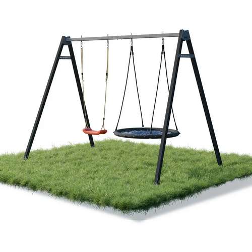 Качели-гнездо «Аист» 100 см + подвесные качели на складном каркасе