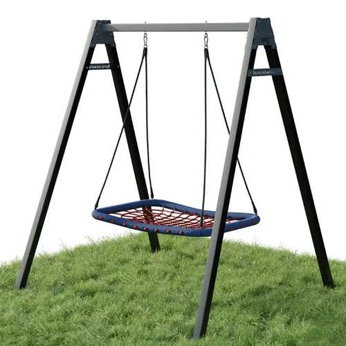 Подвесные прямоугольны качели «Гнезно-аиста» 120х80 на усиленном каркасе