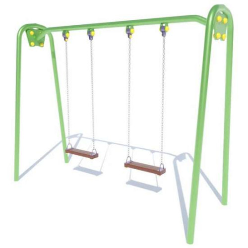 Детская качель двойная большая металлическая