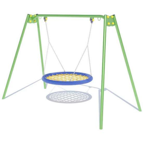 Детская качель Гнездо аиста на металлических стойках на цепях