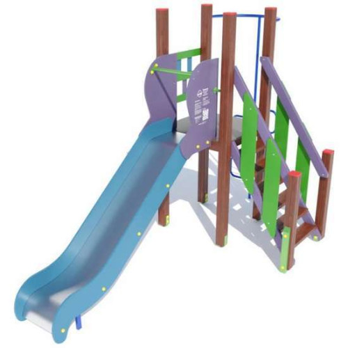 Ігровий дитячий комплекс "Однобаштовий Лайт" з гіркою для вулиці Ігровий дитячий комплекс "Однобаштовий Лайт" з гіркою для вулиці