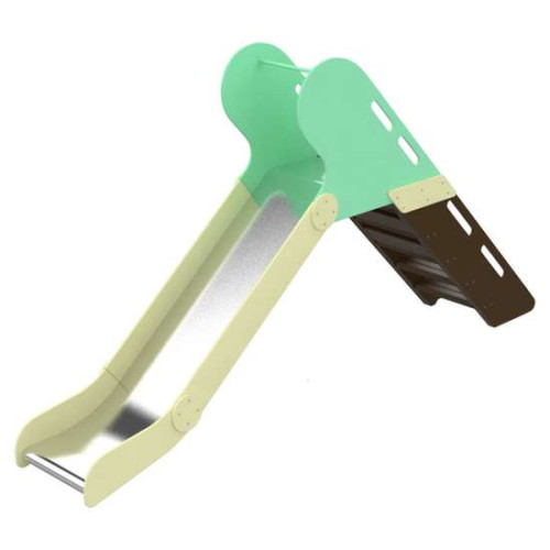 Уличная горка Кошка детская высота спуска 150см бирюзово-белая