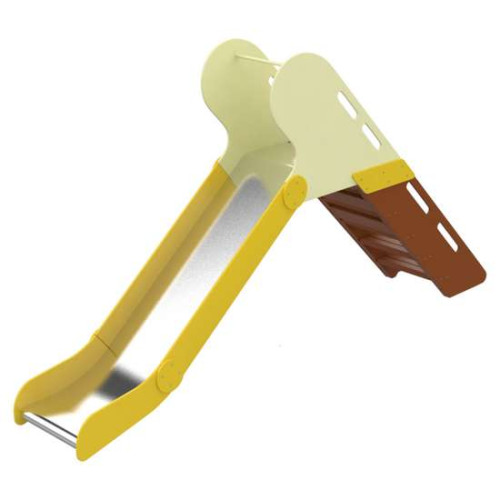 Уличная Детская горка Кошка высота спуска 120 см желто-коричневая