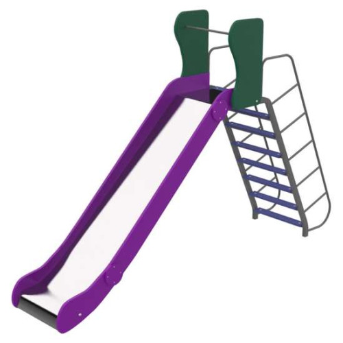 Горка детская уличная Ласточка высота спуска 150см фиолетово-зеленая