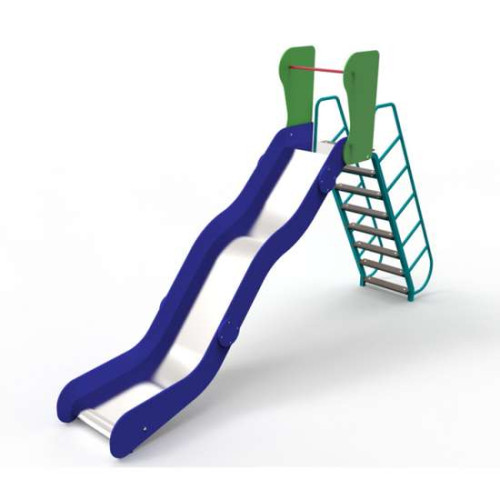 Детская горка Море высота спуска 150см сине-зеленая уличная