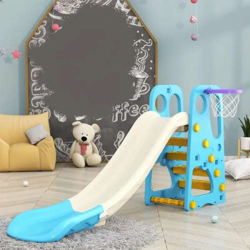 Дитяча гірка 2в1 Classic 170 см блакитно-сіра