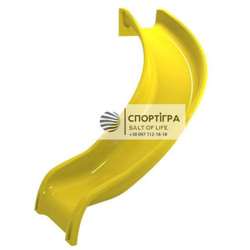 Пластикова гірка вигнута висотою підйома 150см