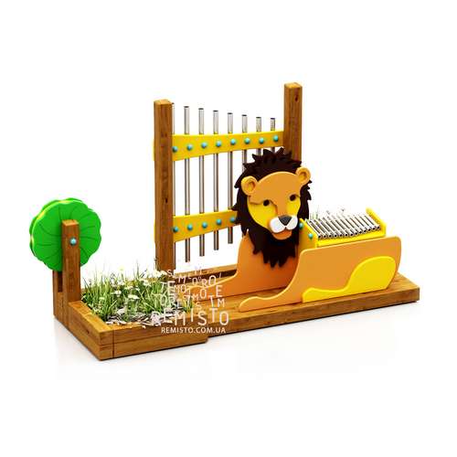 Развивающий элемент детский ксилофон "Лев" на игровую площадку Развивающий элемент детский ксилофон "Лев" на игровую площадку