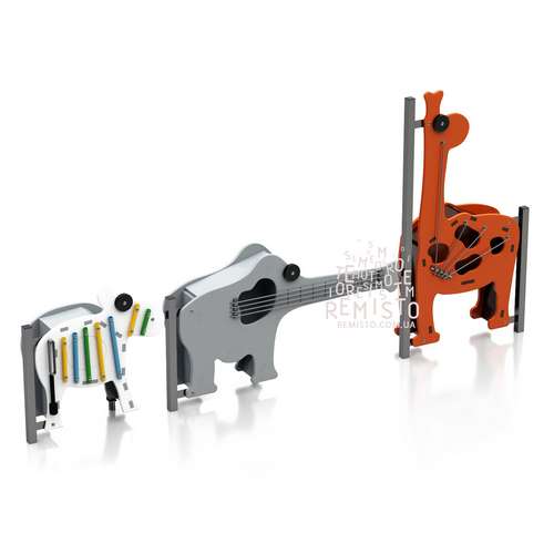 Развивающий элемент "Музыкальные животные" на детскую площадку