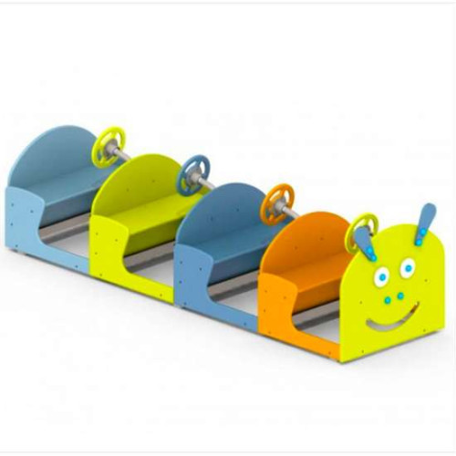 Детский игровой элемент уличный Сороконожка голубая