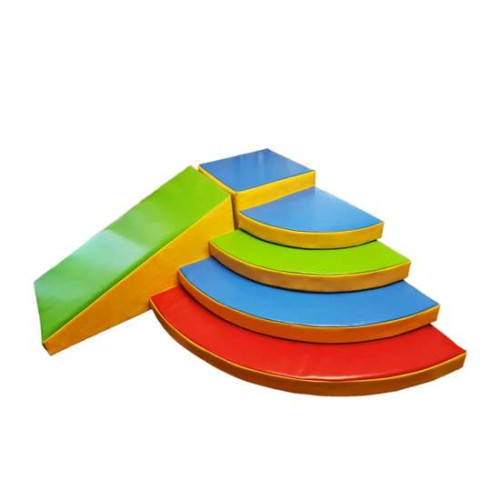 Спортивно-ігровий м'який модульний набір Гірка зі сходами різнокольорова