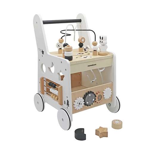 Детская деревянная учебная коляска-ходунки AVKO