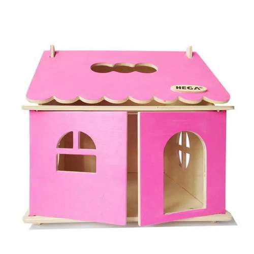 Кукольный домик игровой деревянный 1 этажный розовый разборный для девочек
