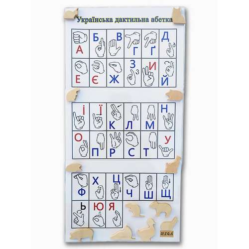 Украинский Дактильная Алфавит комбинированная с элементами игры