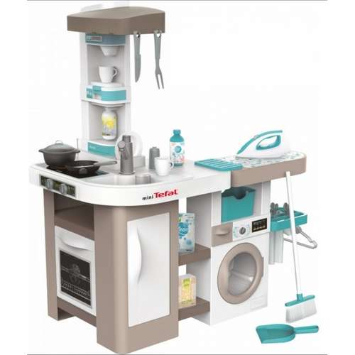Интерактивный набор 2в1 кухня+прачечная со звуком. эф., утюгом и сушкой