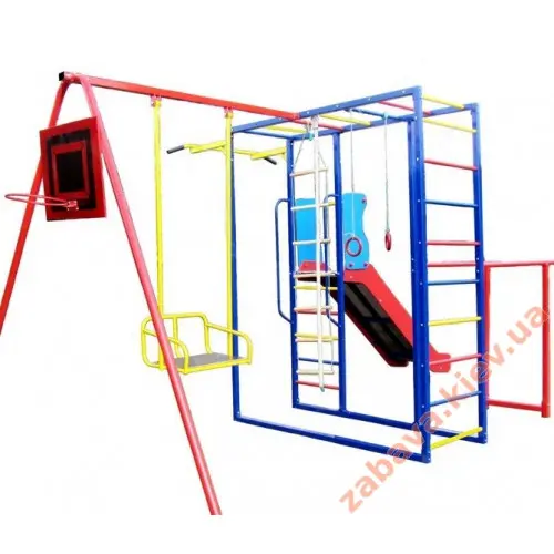 Гімнастичний майданчик з гіркою "Дельфін" з гойдалками