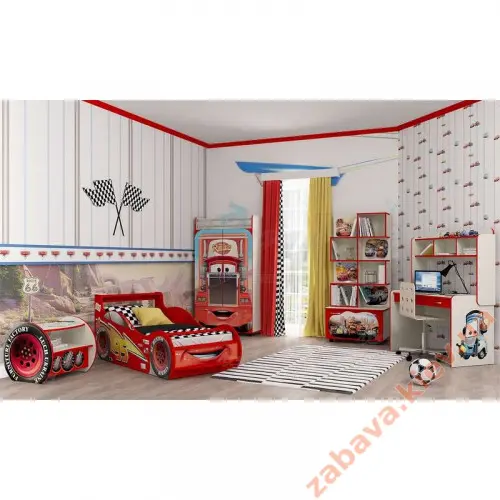 Детская комната Молния Маквин "Тачки" красный