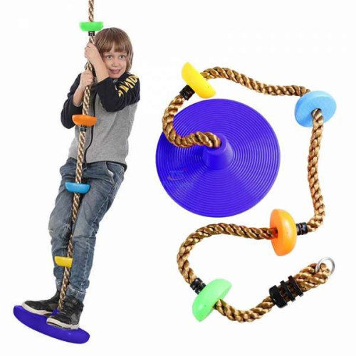 Детские качели тарелочка с канатом для инклюзивного пространства Детские качели тарелочка с канатом для инклюзивного пространства