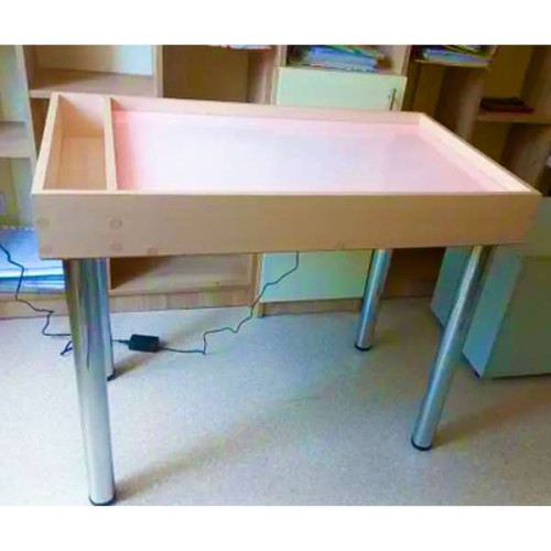 Стол для рисования песком 100*60см на хромированных ножках с отсеком для песка