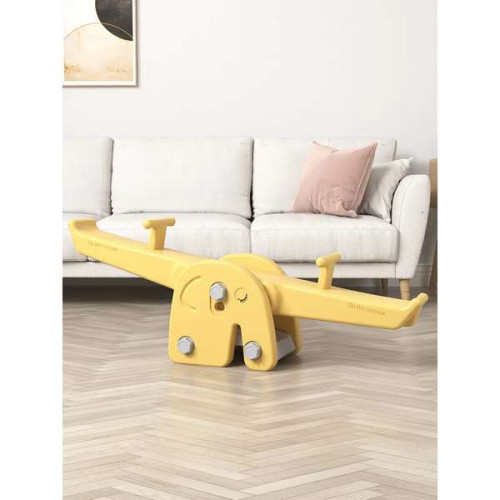 Качели-балансир детская для дома EleFun желтая 130 см