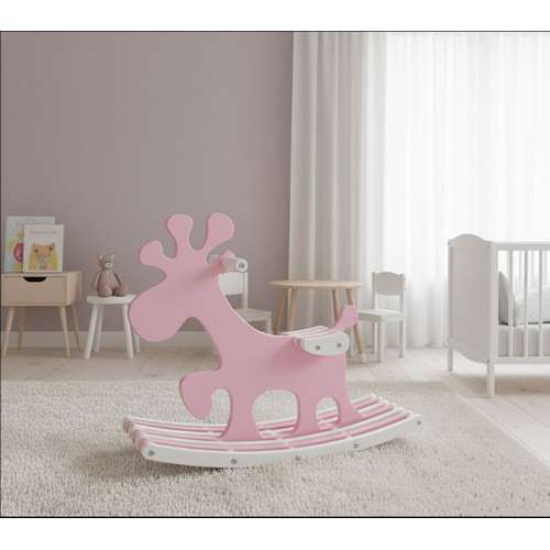 Детская игрушка качалка-каталка Олененка розовая ✅ хорошие характеристики Детская игрушка качалка-каталка Олененка розовая ✅ хорошие характеристики