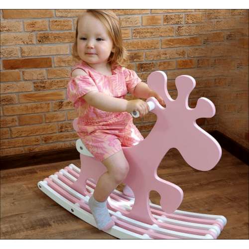 Детская игрушка качалка-каталка Олененка розовая ✅ хорошие характеристики Детская игрушка качалка-каталка Олененка розовая ✅ хорошие характеристики