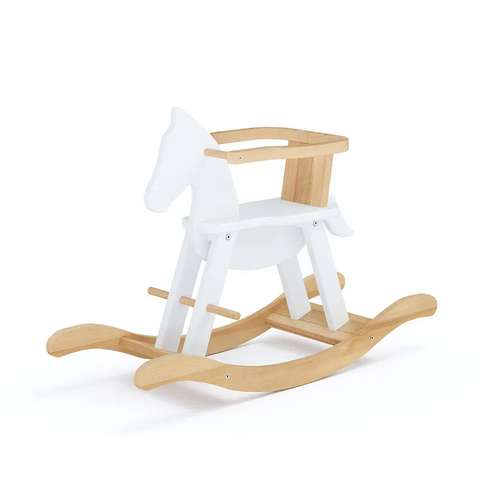 Лошадка-качалка Эней деревянная белая