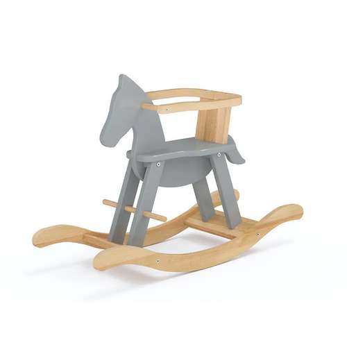 Лошадка-качалка Эней деревянная серая