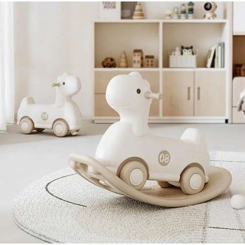 Детская лошадка-качалка 2в1 Zubik кофейный