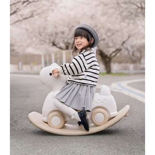 Детская лошадка-качалка 2в1 Zubik кофейный ✅ хорошие характеристики Детская лошадка-качалка 2в1 Zubik кофейный ✅ хорошие характеристики