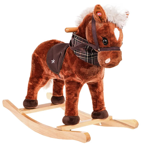 Лошадка качели для детей, звуковые эффекты, Ramiz 71см