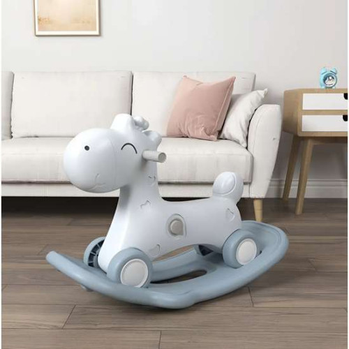 Качели Лошадка качалка 2в1 Poni детская голубой