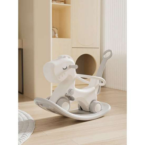 Лошадка-качалка детская 3в1 Horsy бело-серый