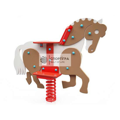 Дитяча вулична гойдалка на пружині “Конячка”