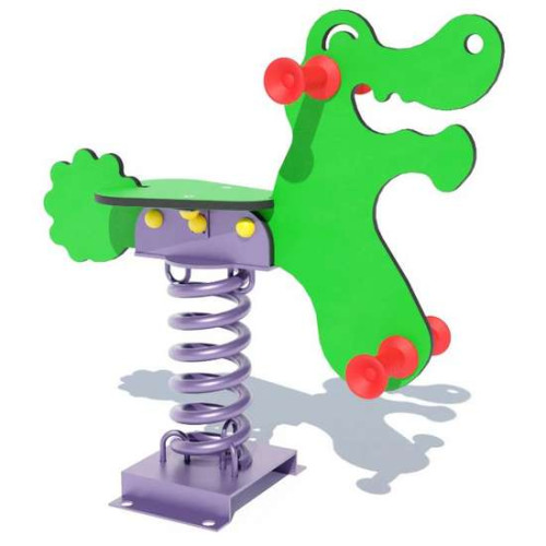 Качели на пружине "Крокодил" Зеленый детский уличный во двор Качели на пружине "Крокодил" Зеленый детский уличный во двор