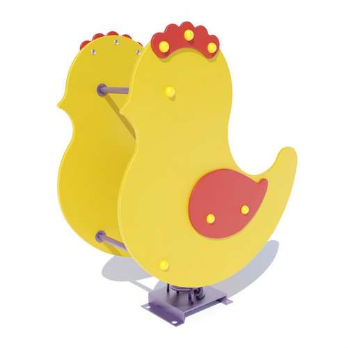 Детская уличная качалка на пружине "Цыпленок" Детская уличная качалка на пружине "Цыпленок"