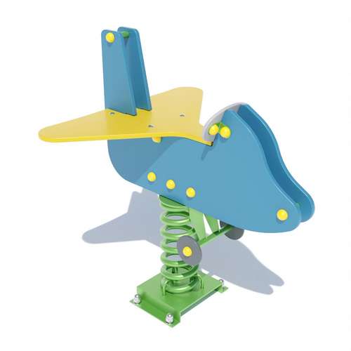 Детская уличная качалка на пружине "Самолет" Детская уличная качалка на пружине "Самолет"