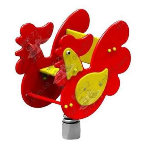 Детская уличная пружинка-качалка Петушок на площадку или во двор Детская уличная пружинка-качалка Петушок на площадку или во двор